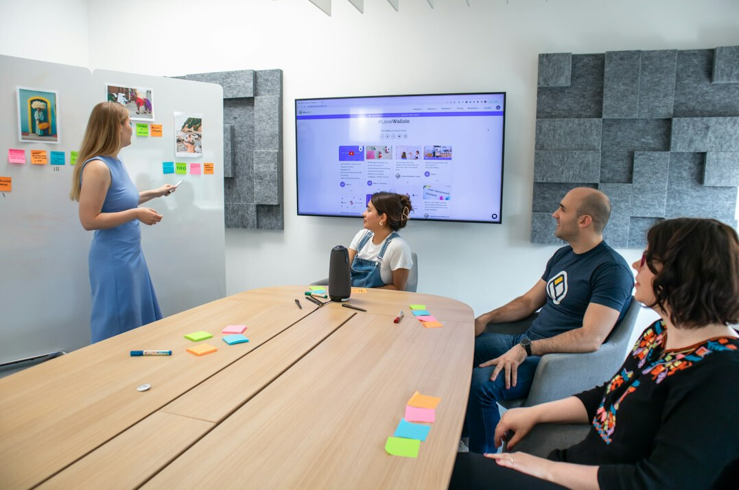 group discussion in meeting room
